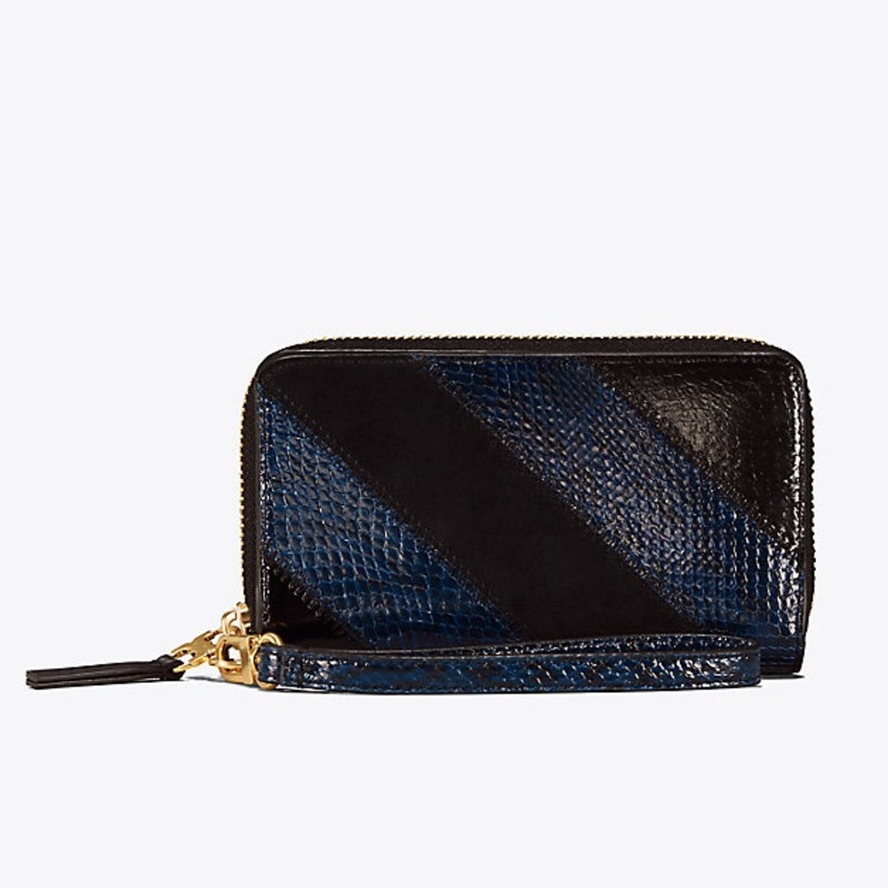 Tory Burch Gemini Link Snake Bi-Fold Wallet